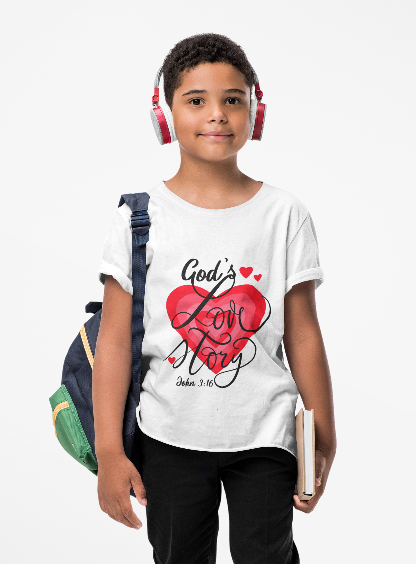 "God's Love Story" Kids Heavy Cotton™ Tee