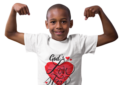 "God's Love Story" Kids Heavy Cotton™ Tee