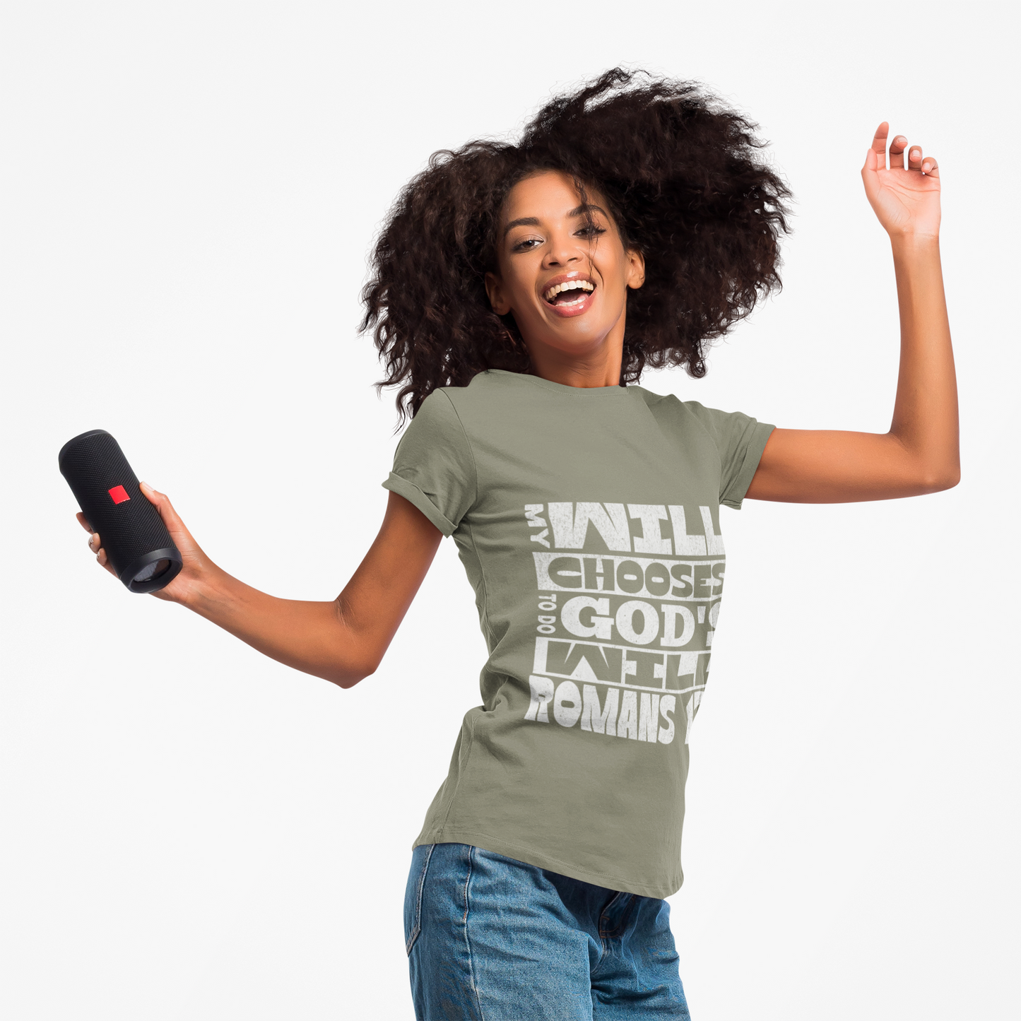 My Will Chooses God's Will  Unisex T-Shirt - Transform Your Thinking [Heather Military Green]