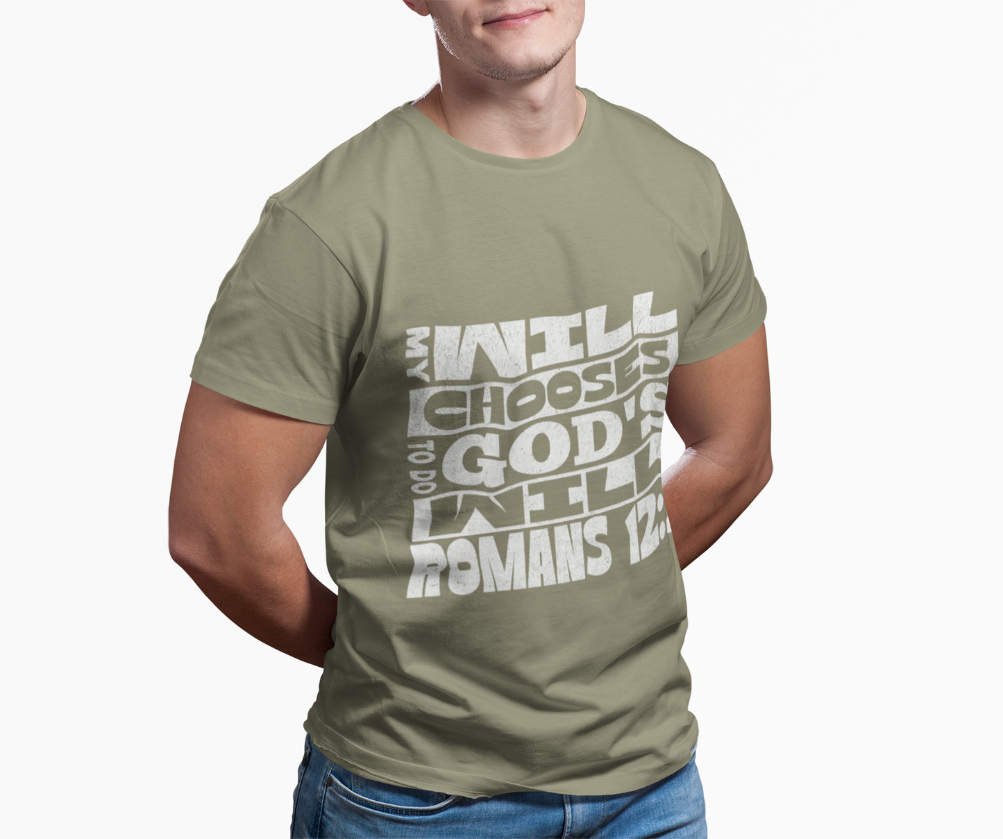My Will Chooses God's Will  Unisex T-Shirt - Transform Your Thinking [Heather Military Green]