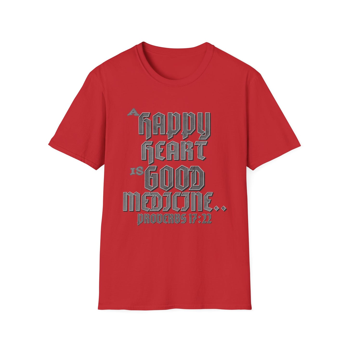 A Happy Heart Unisex Softstyle T-Shirt [Gray Text]