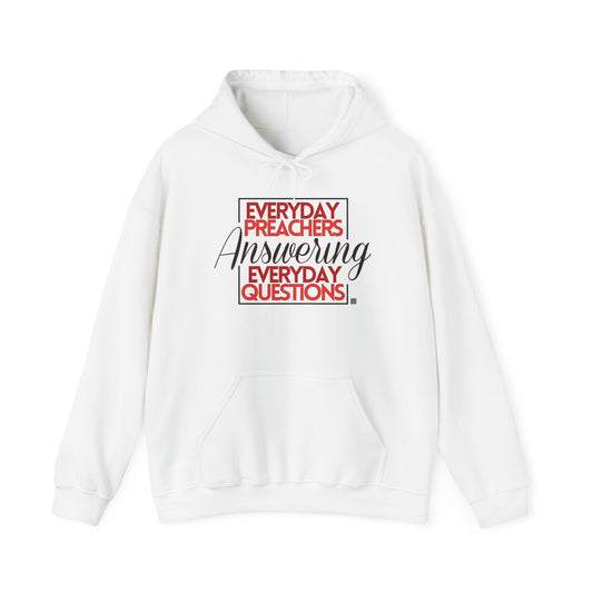 Everyday Preachers... Unisex Heavy Blend™ Hooded Sweatshirt [Red/Black text]