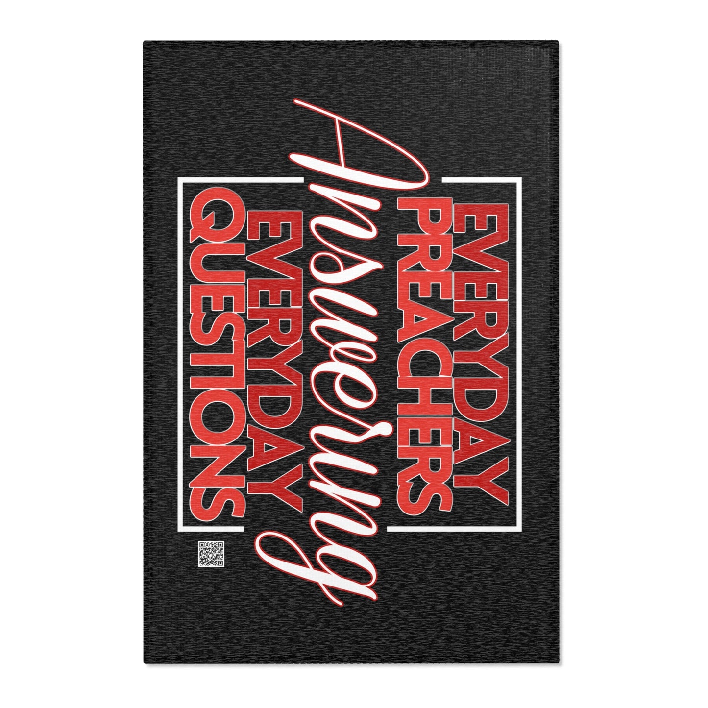 Everyday Preachers... Area Rugs [Red/White Text] - Horizontal