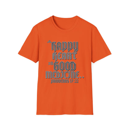 A Happy Heart Unisex Softstyle T-Shirt [Gray Text]