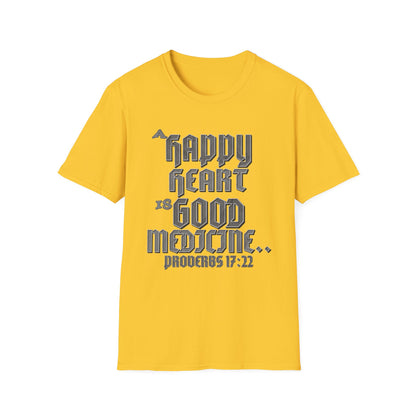 A Happy Heart Unisex Softstyle T-Shirt [Gray Text]