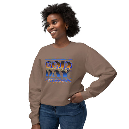 "God Day" Unisex Lightweight Crewneck Sweatshirt w/no Sleeve Text