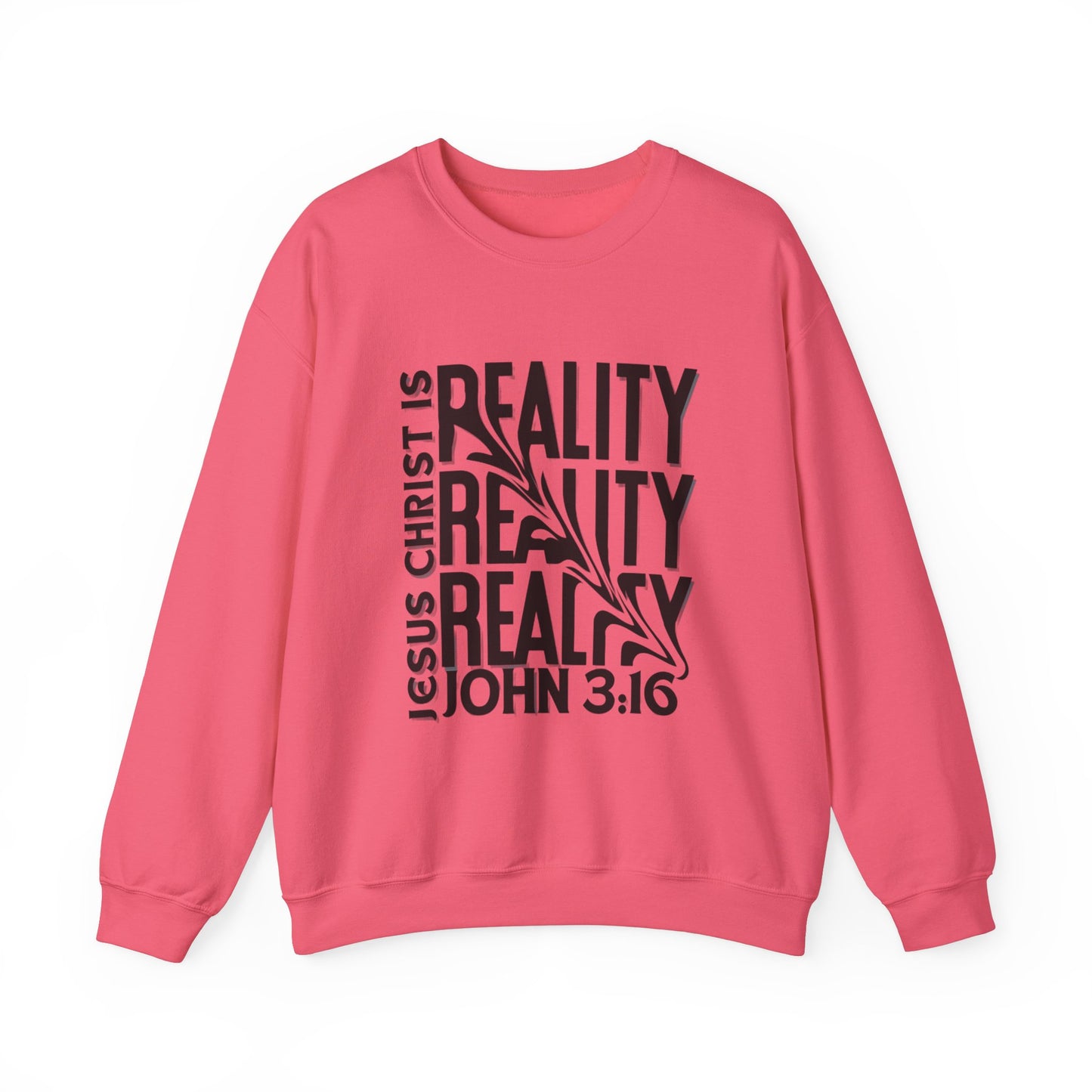 CDG Jesus Christ is Reality ...Unisex Heavy Blend™ Crewneck Sweatshirt [Blk Text]