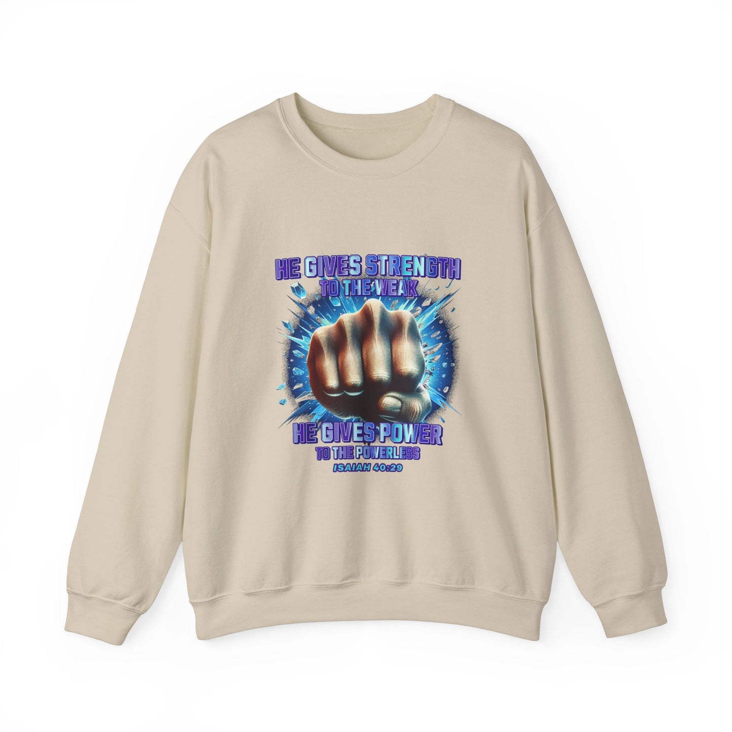 "Isaiah 40:29" Unisex Heavy Blend™ Crewneck Sweatshirt