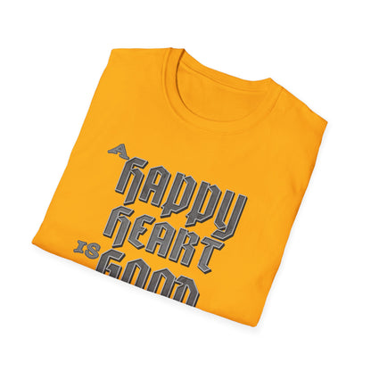 A Happy Heart Unisex Softstyle T-Shirt [Gray Text]