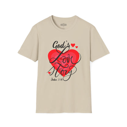 "God's Love Story" Unisex Softstyle T-Shirt