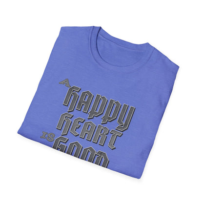 A Happy Heart Unisex Softstyle T-Shirt [Gray Text]