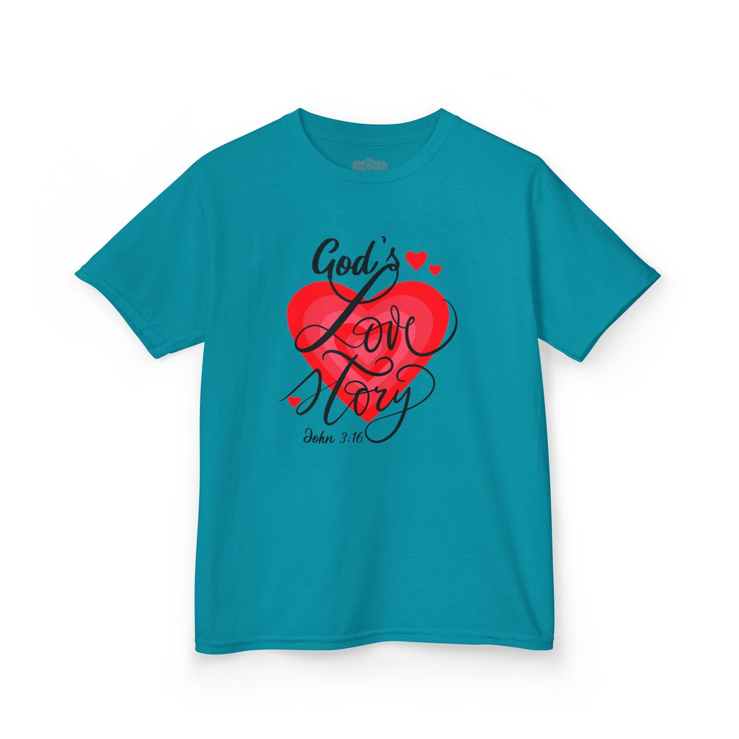 "God's Love Story" Kids Heavy Cotton™ Tee