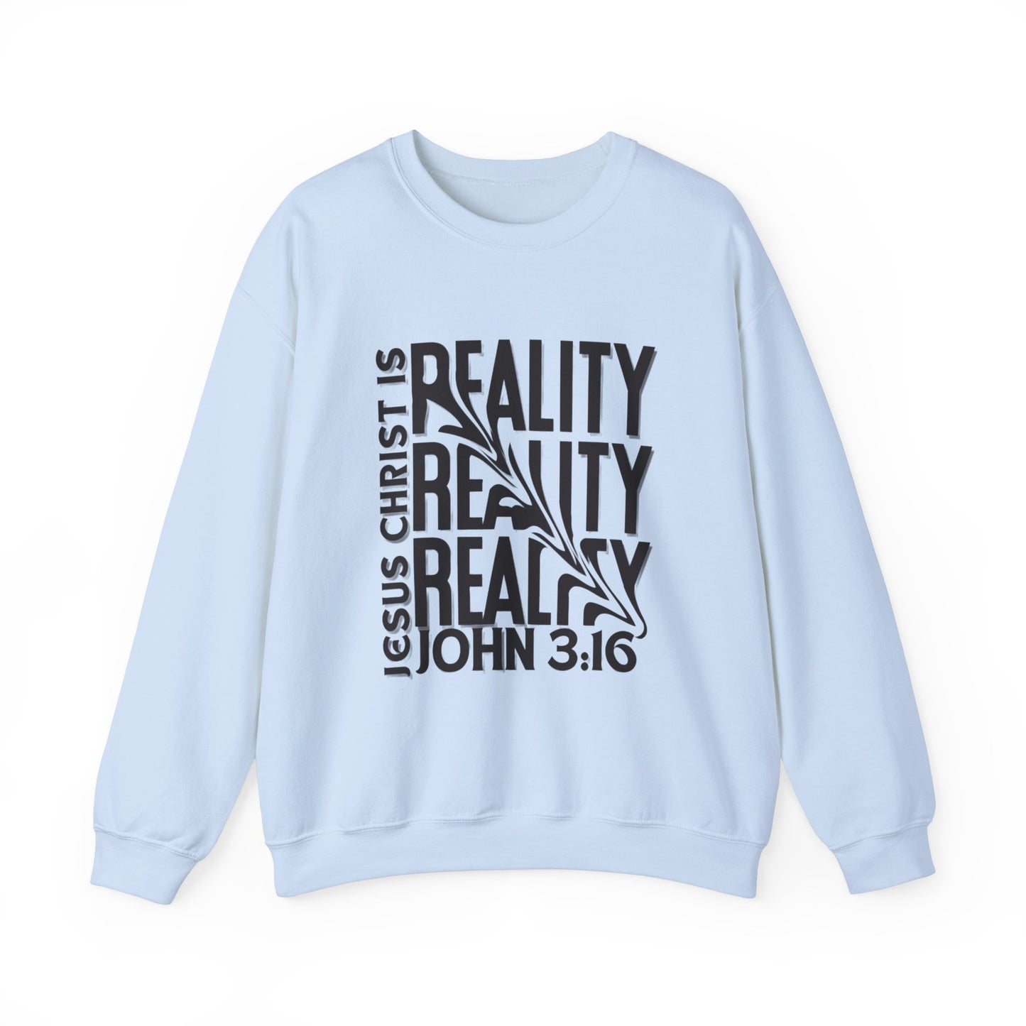 CDG Jesus Christ is Reality ...Unisex Heavy Blend™ Crewneck Sweatshirt [Blk Text]