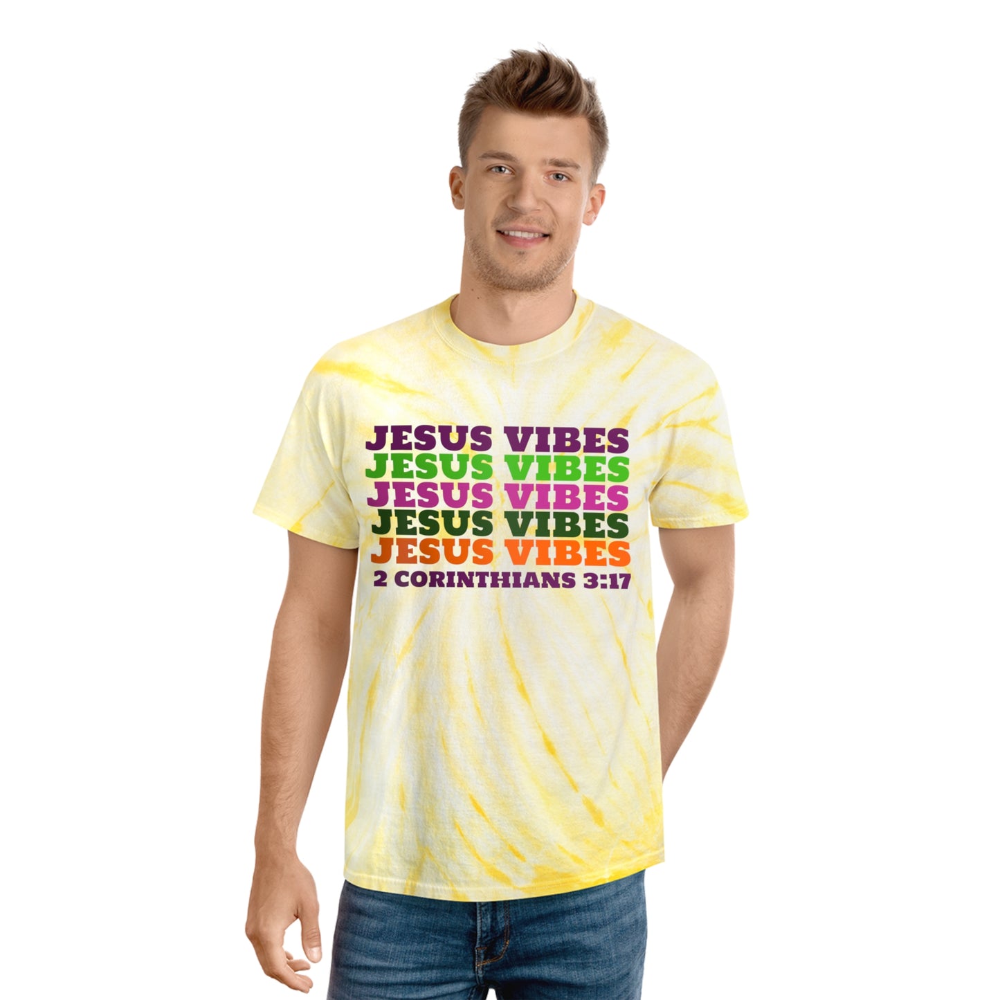 Jesus Vibes Tie-Dye Tee, Cyclone