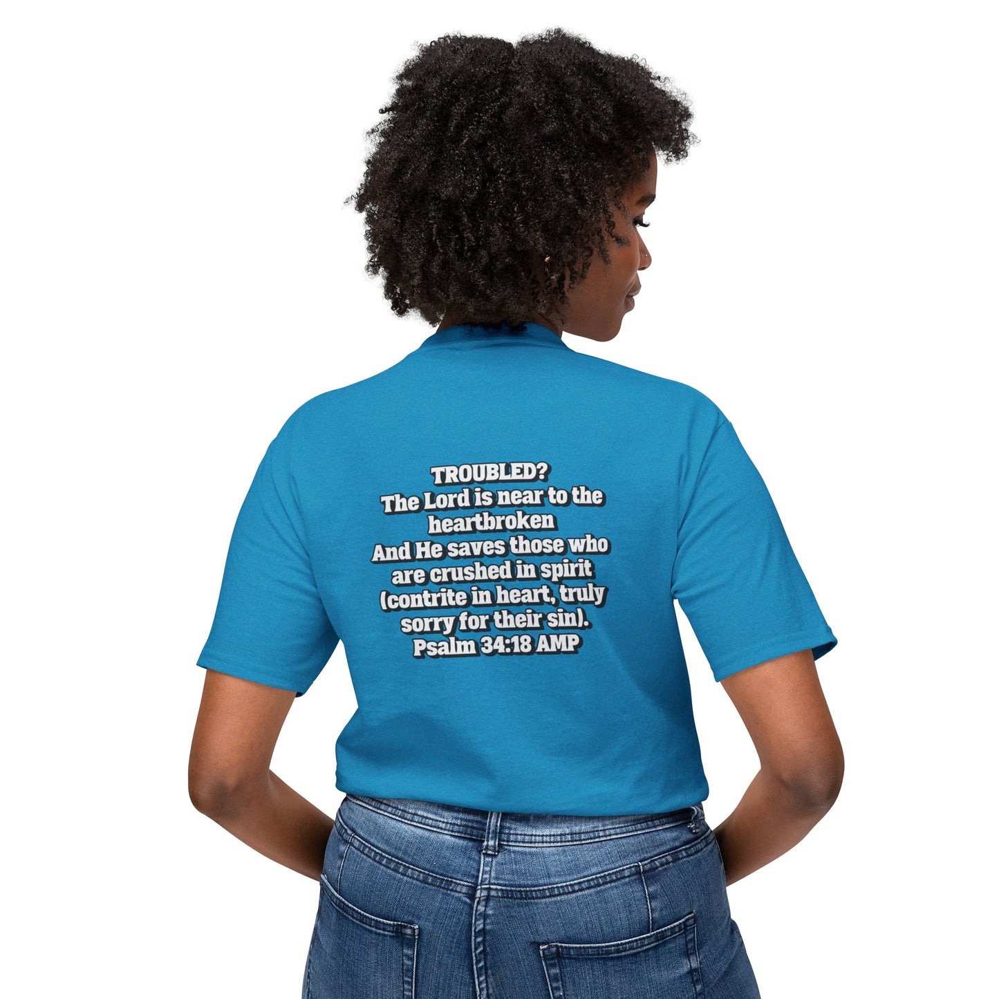 "Troubled? Get to God!" Unisex HD Cotton™ T-shirt