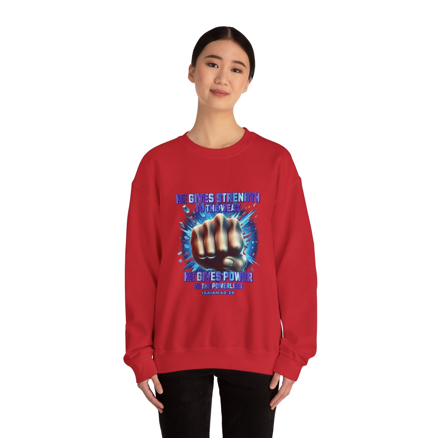 "Isaiah 40:29" Unisex Heavy Blend™ Crewneck Sweatshirt