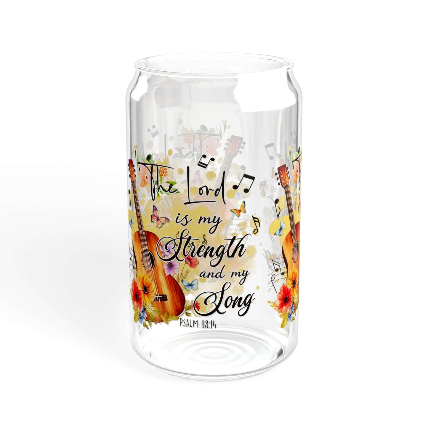 "The Lord is my Strength and my Song!" Sipper Glass, 16oz