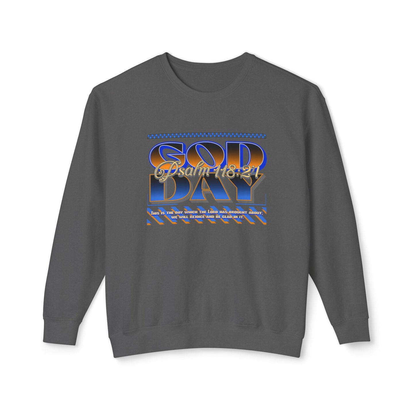 "God Day" Unisex Lightweight Crewneck Sweatshirt w/no Sleeve Text