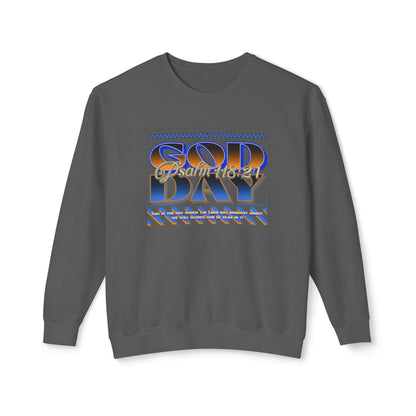 "God Day" Unisex Lightweight Crewneck Sweatshirt w/no Sleeve Text