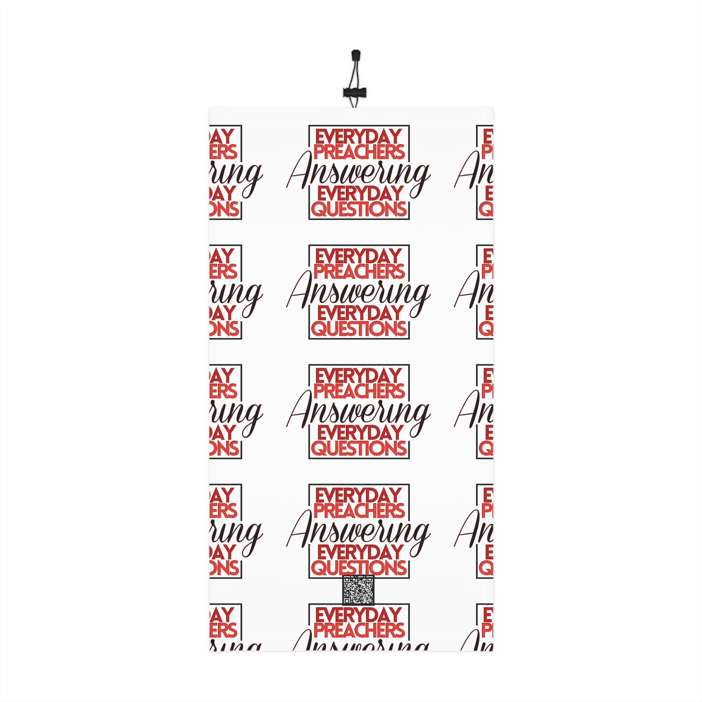 Everyday Preachers... Winter Neck Gaiter With Drawstring [Red/Black Text Block]