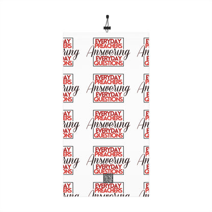 Everyday Preachers... Winter Neck Gaiter With Drawstring [Red/Black Text Block]
