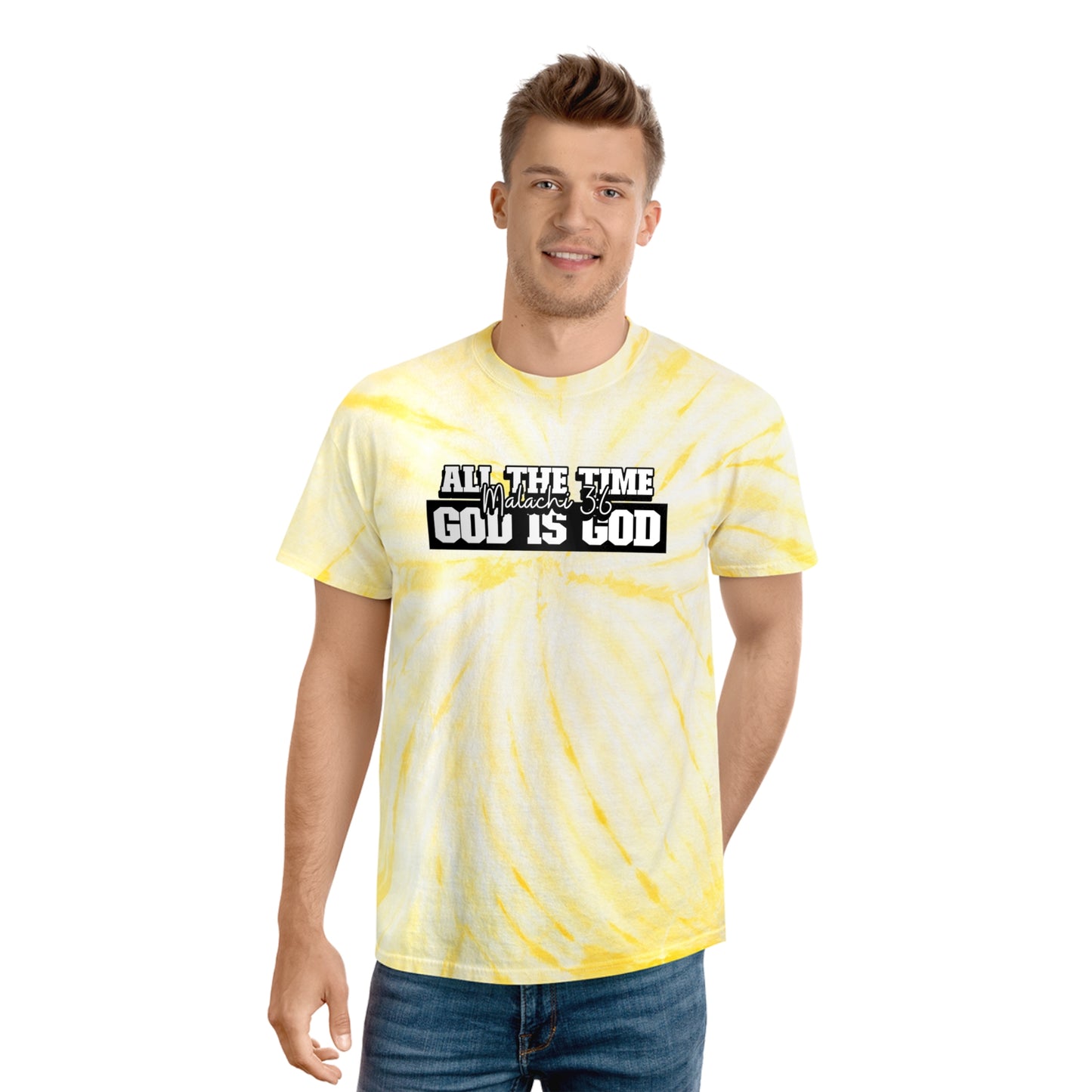 All the Time God is God Tie-Dye Tee, Cyclone