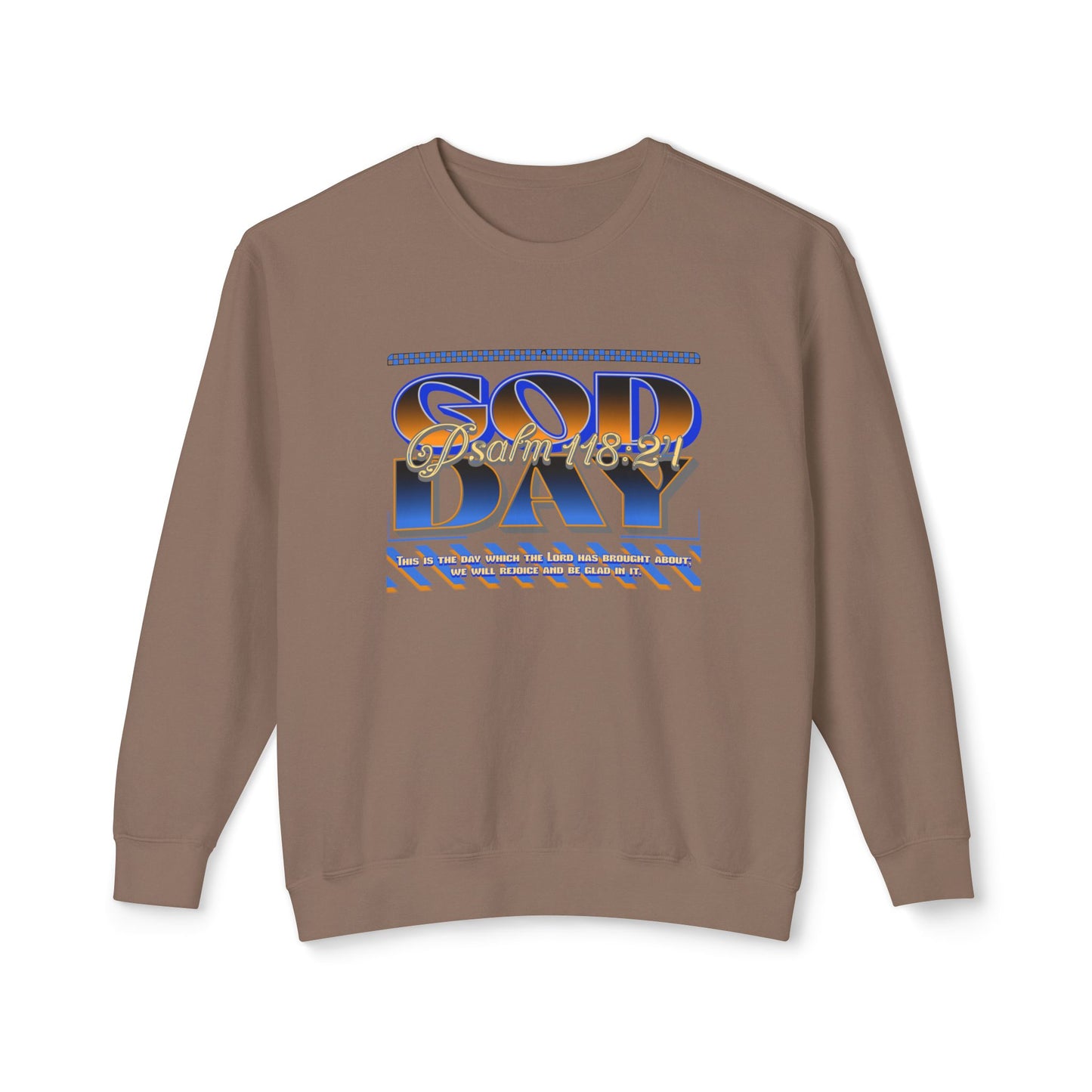 "God Day" Unisex Lightweight Crewneck Sweatshirt w/no Sleeve Text