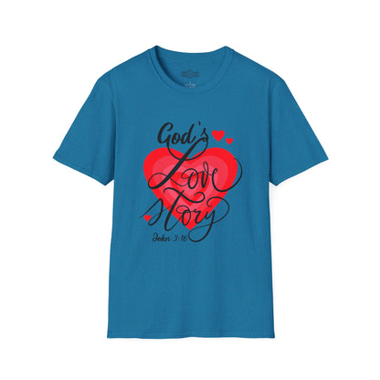 "God's Love Story" Unisex Softstyle T-Shirt
