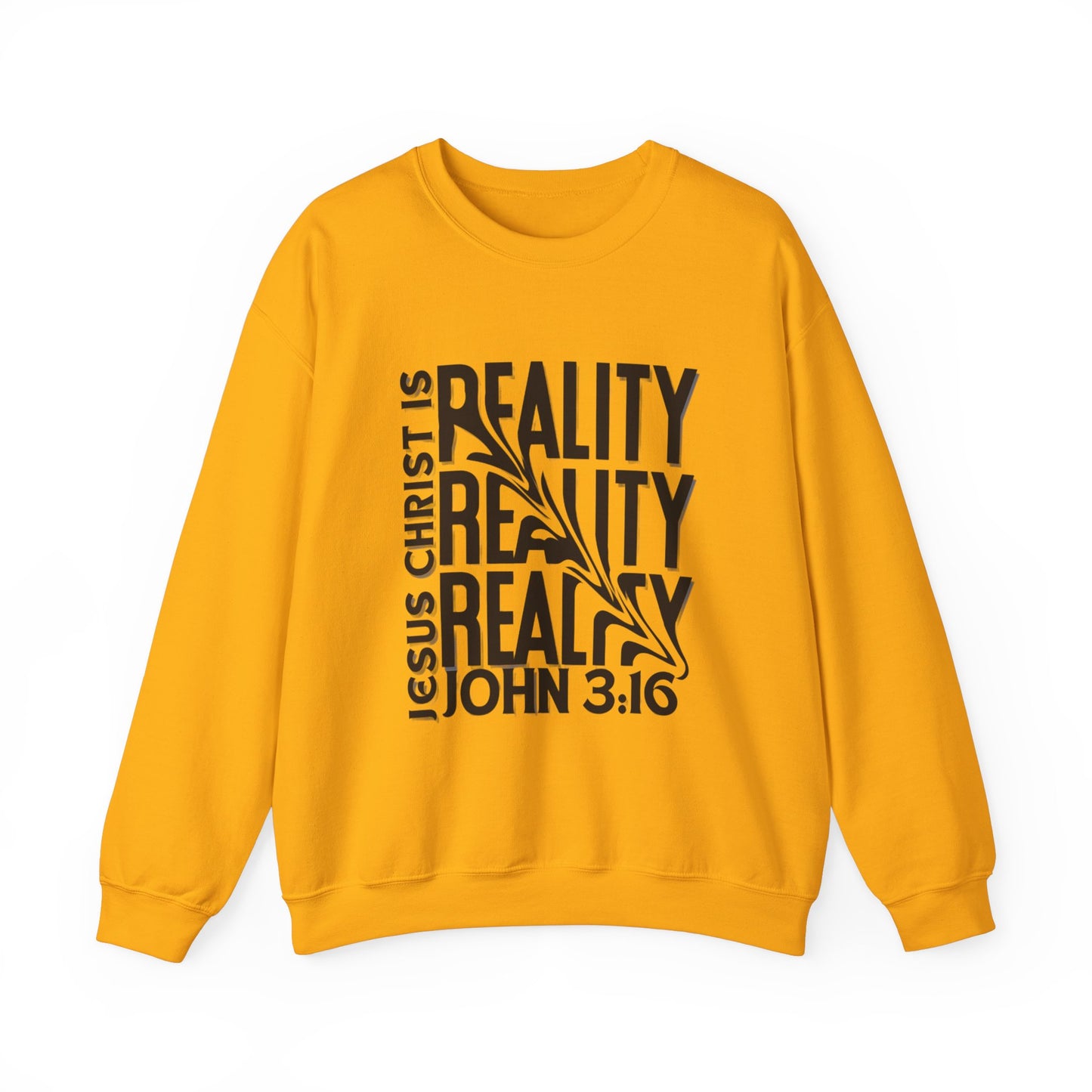 CDG Jesus Christ is Reality ...Unisex Heavy Blend™ Crewneck Sweatshirt [Blk Text]