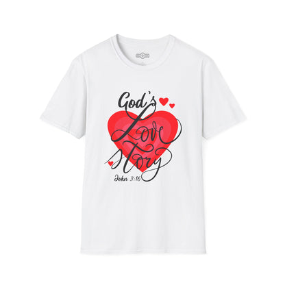 "God's Love Story" Unisex Softstyle T-Shirt