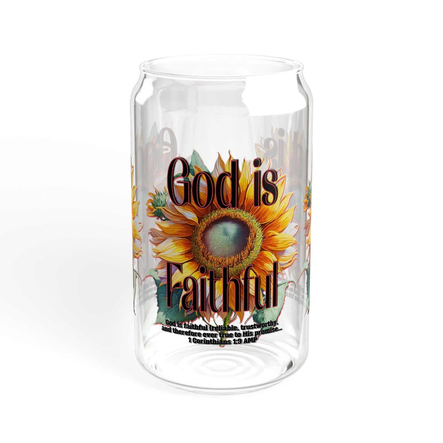 "God is Faithful!" Sipper Glass, 16oz