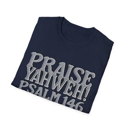 Praise Yahweh! Unisex Softstyle T-Shirt -GrayPrint