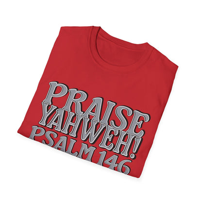 Praise Yahweh! Unisex Softstyle T-Shirt -GrayPrint