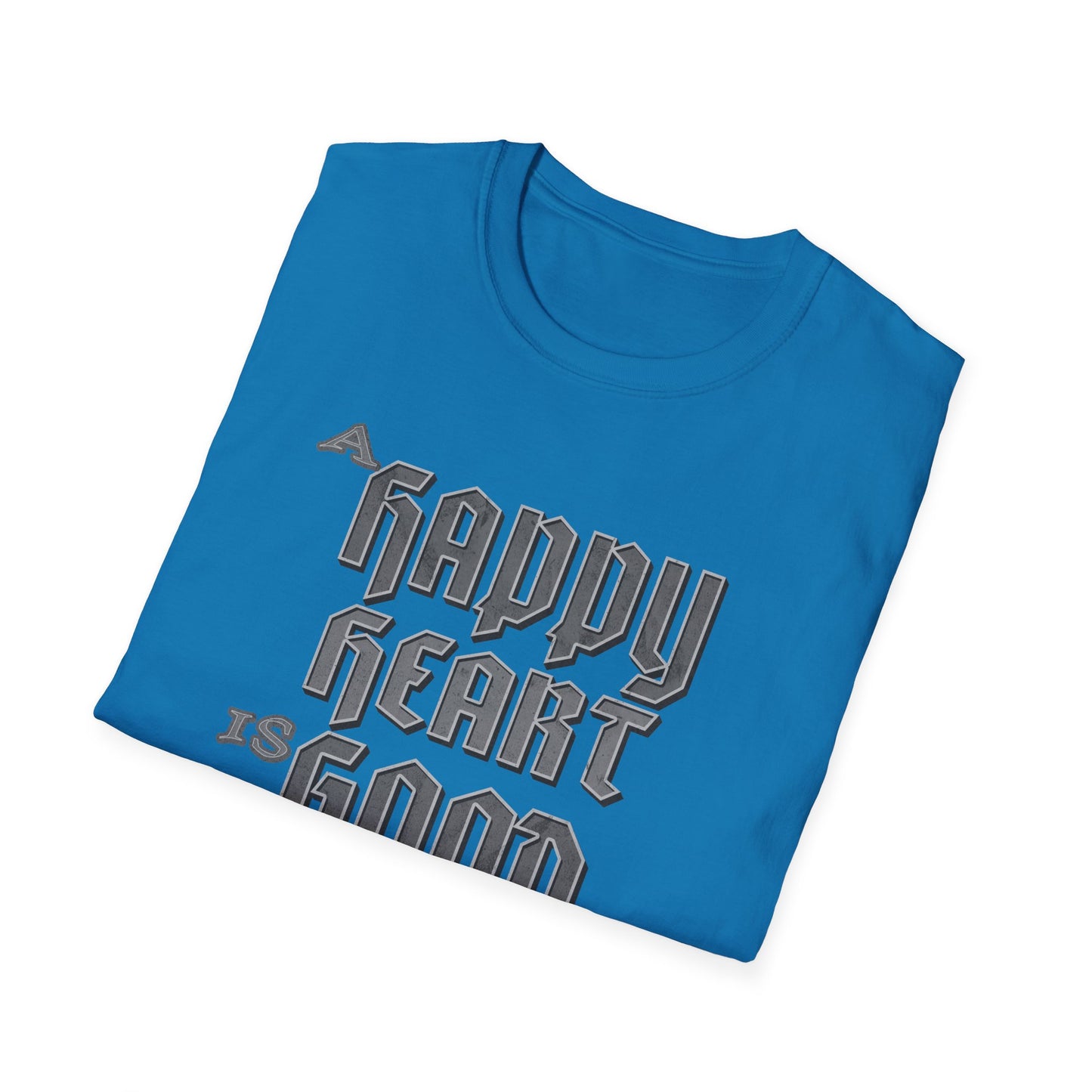 A Happy Heart Unisex Softstyle T-Shirt [Gray Text]
