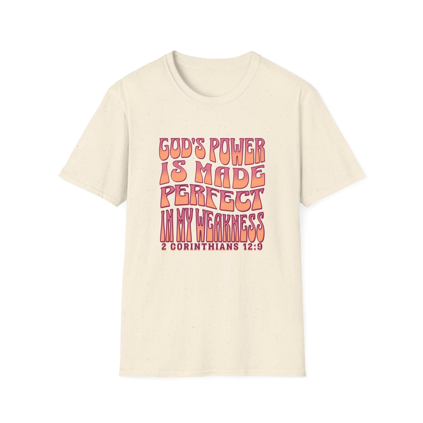 "God's Power is Made Perfect in My Weakness" Unisex Softstyle T-Shirt
