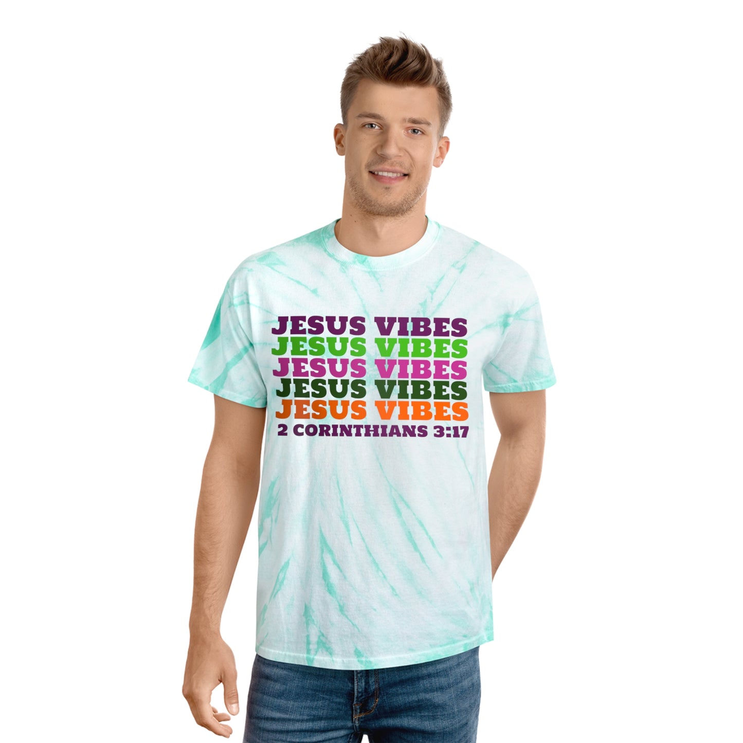 Jesus Vibes Tie-Dye Tee, Cyclone