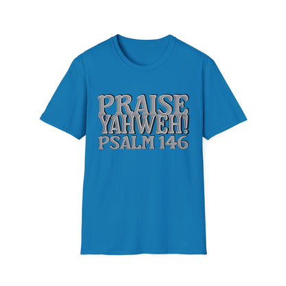 Praise Yahweh! Unisex Softstyle T-Shirt -GrayPrint