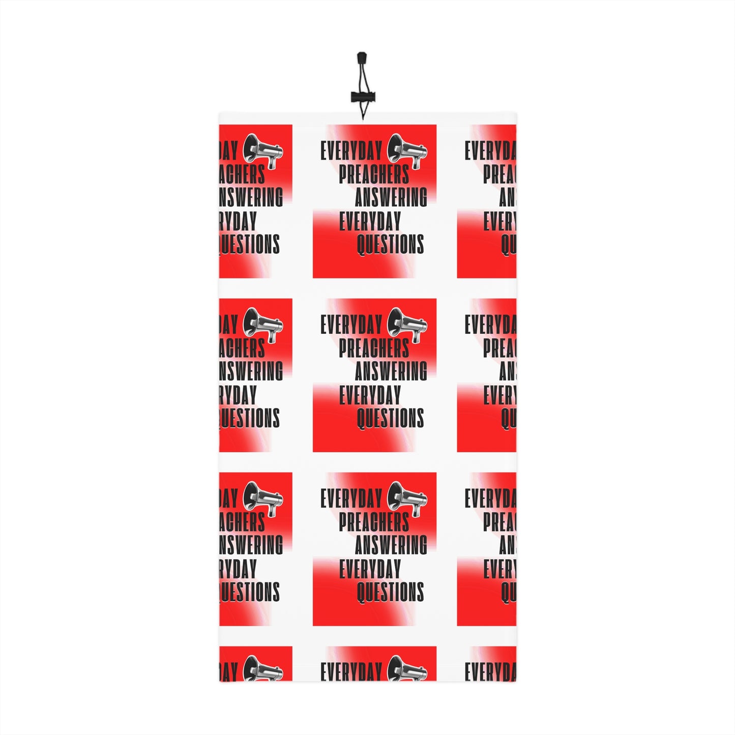 Everyday Preachers... Winter Neck Gaiter With Drawstring [Red/Black Text -Red Gradient]