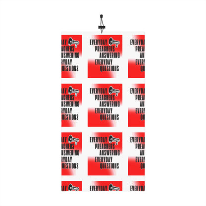Everyday Preachers... Winter Neck Gaiter With Drawstring [Red/Black Text -Red Gradient]