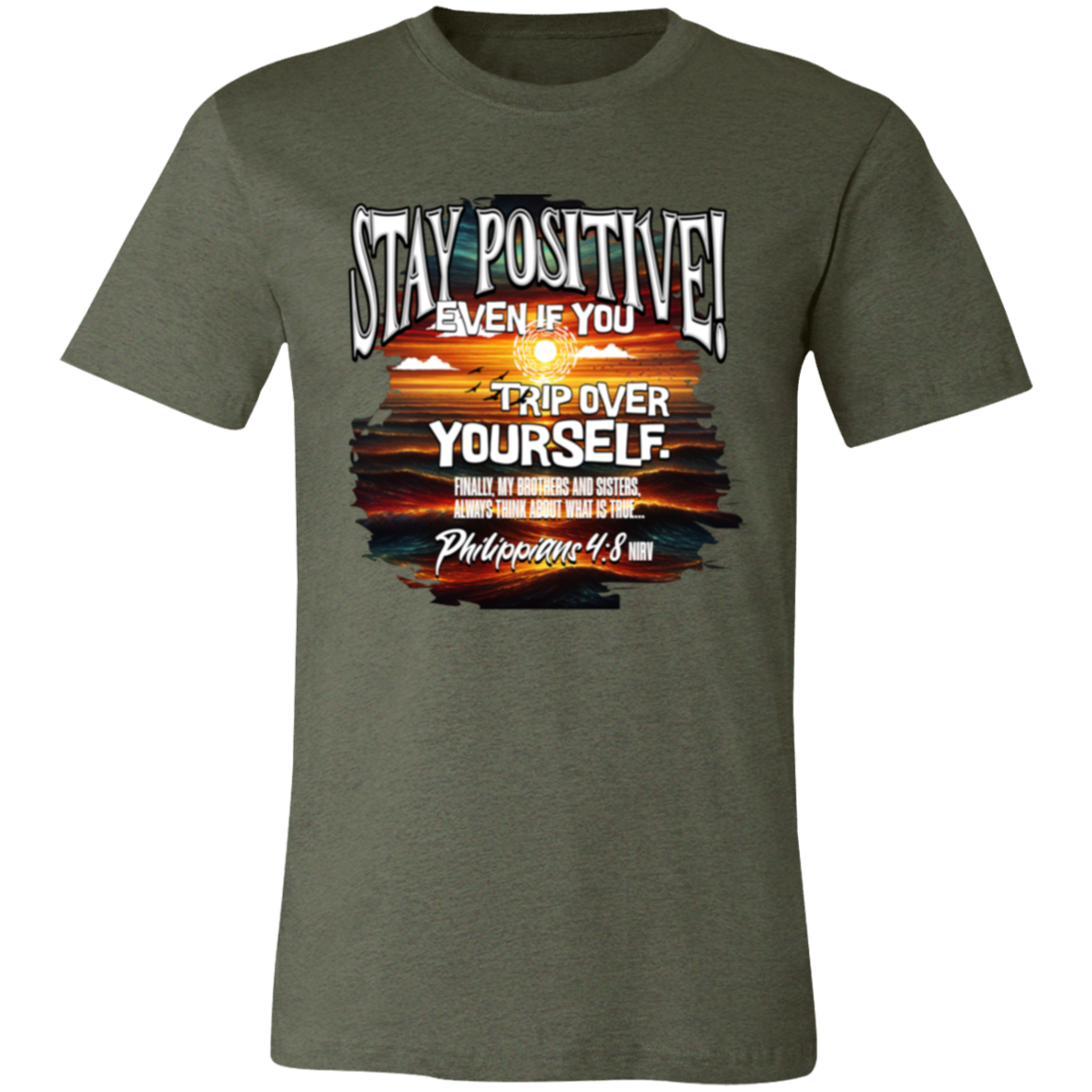 CDG - Stay Positive - 3001C Unisex Jersey Short-Sleeve T-Shirt