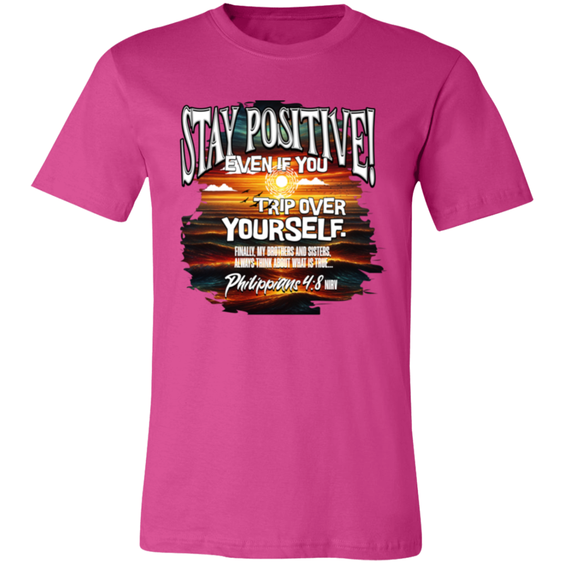 CDG - Stay Positive - 3001C Unisex Jersey Short-Sleeve T-Shirt