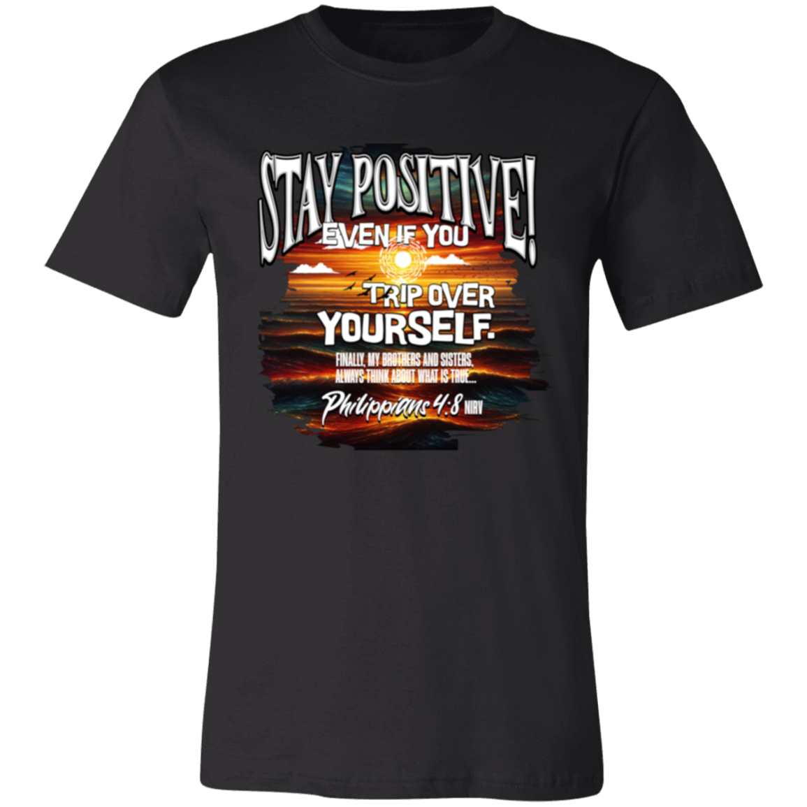 CDG - Stay Positive - 3001C Unisex Jersey Short-Sleeve T-Shirt