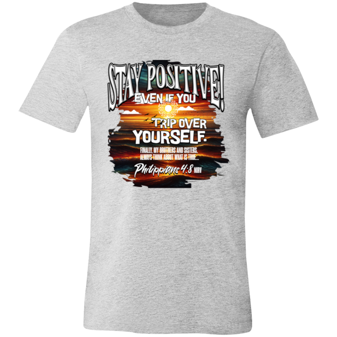 CDG - Stay Positive - 3001C Unisex Jersey Short-Sleeve T-Shirt