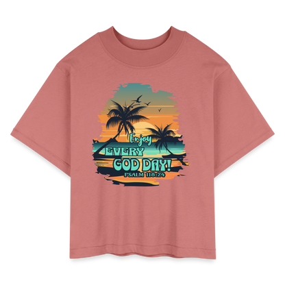 CDG Women's Boxy Tee - mauve