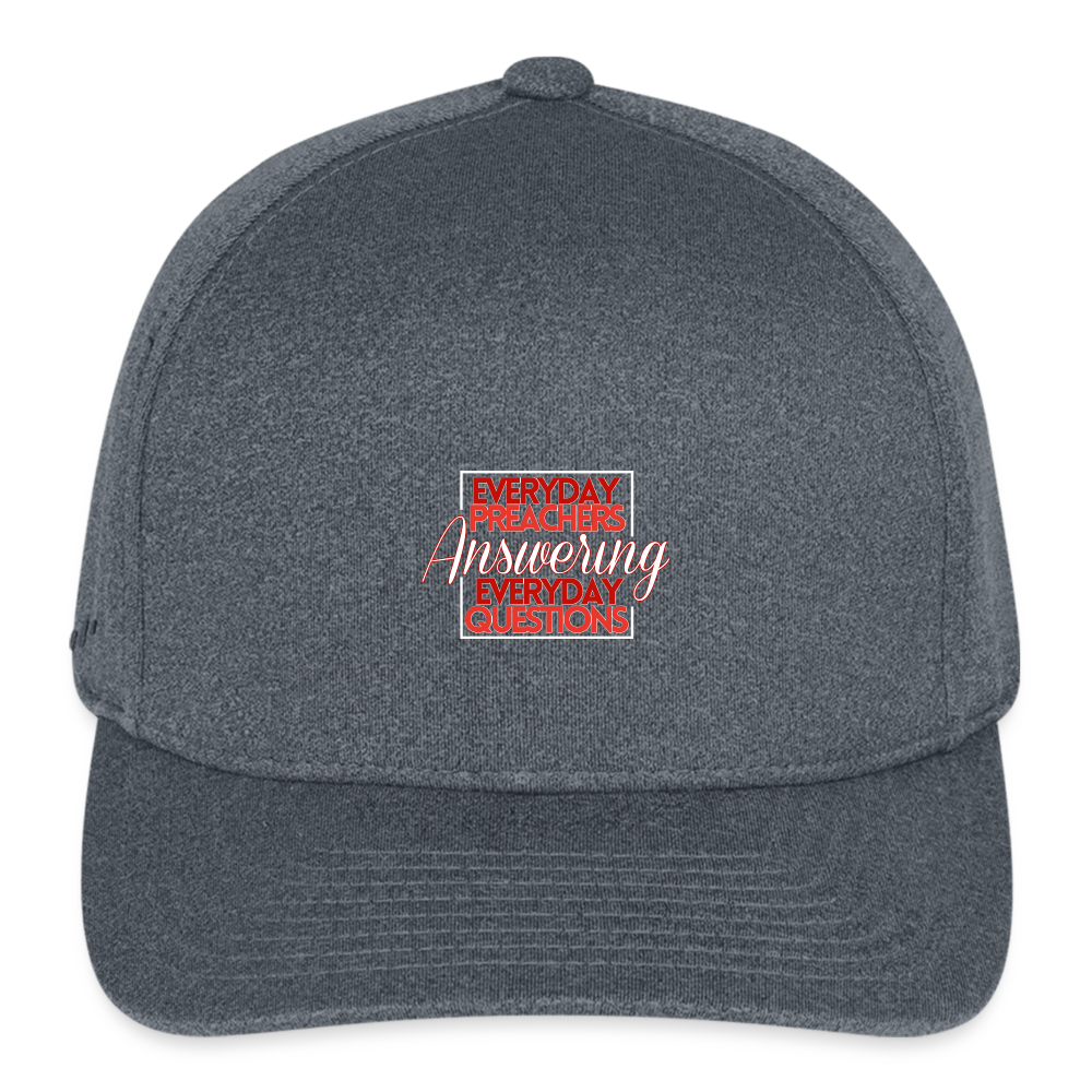 EPAEQ Flexfit Fitted Melange Baseball Cap [Red/White Text] - dark heather gray