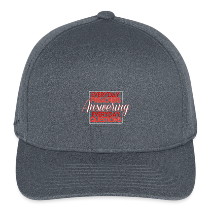 EPAEQ Flexfit Fitted Melange Baseball Cap [Red/White Text] - dark heather gray