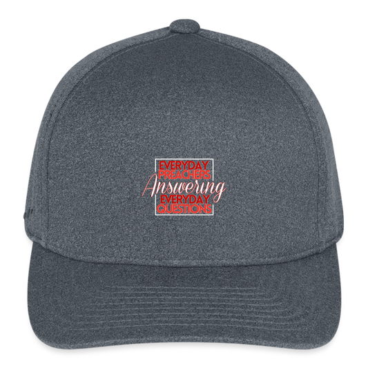 EPAEQ Flexfit Fitted Melange Baseball Cap [Red/White Text] - dark heather gray