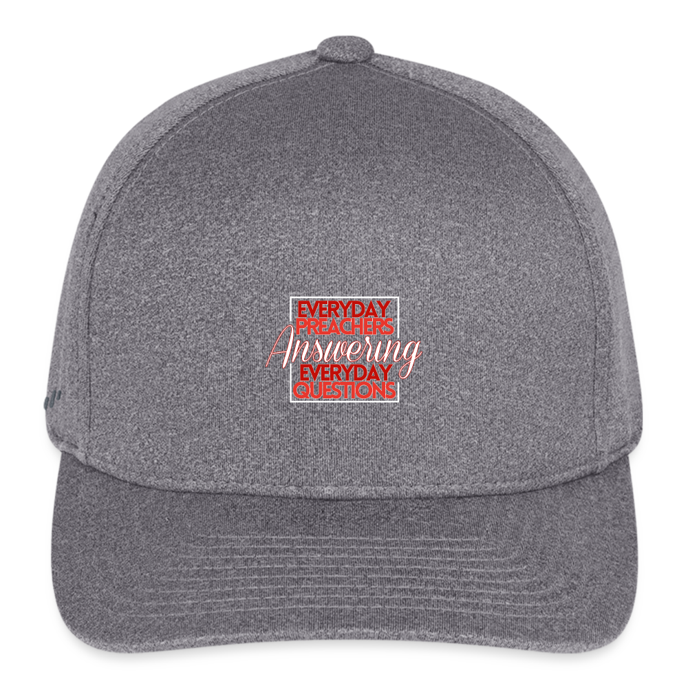 EPAEQ Flexfit Fitted Melange Baseball Cap [Red/White Text] - light heather gray