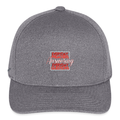 EPAEQ Flexfit Fitted Melange Baseball Cap [Red/White Text] - light heather gray