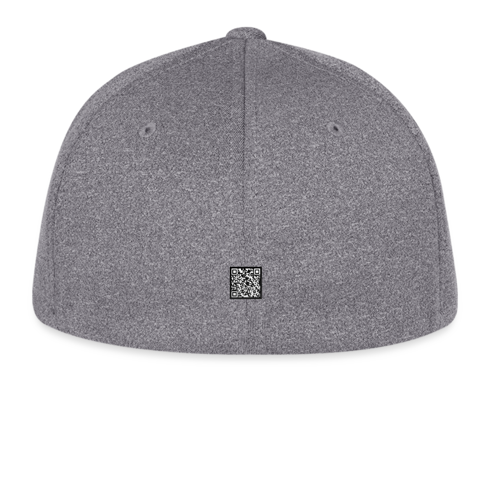 EPAEQ Flexfit Fitted Melange Baseball Cap [Red/White Text] - light heather gray